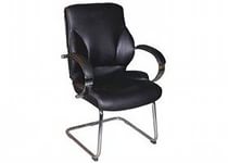 Кресло Н-9582 L-3К кожа , черное, коричневое