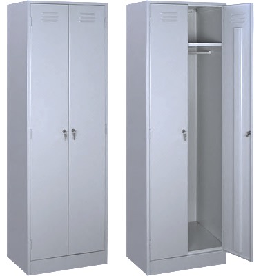 Двухсекционные шкафы для раздевалок