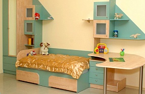 Мебель для детской голубая