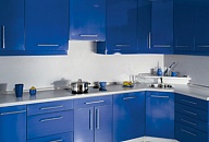 Мебель для кухни темно-синяя