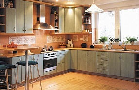 Мебель для кухни серого цвета