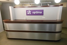 Стойка ресепшн для компании Optima